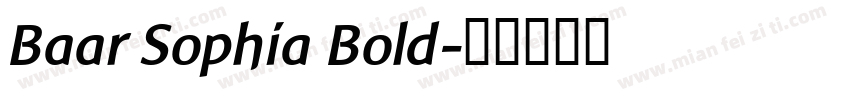 Baar Sophia Bold字体转换